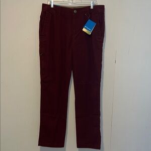 Columbia Men's Burgundy Cargo Pants Regular Omni-Shield NWT 0319266 $65 Retail